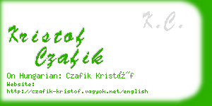 kristof czafik business card